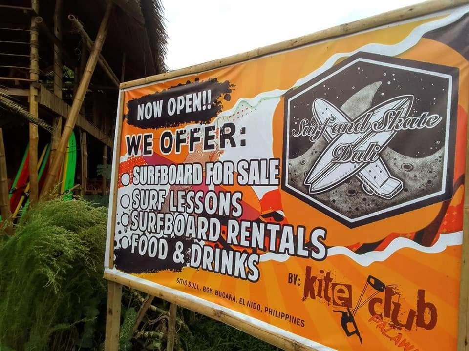 Surf And Skate Duli El Nido By Kiteclub Palawan Hostel Bagian luar foto